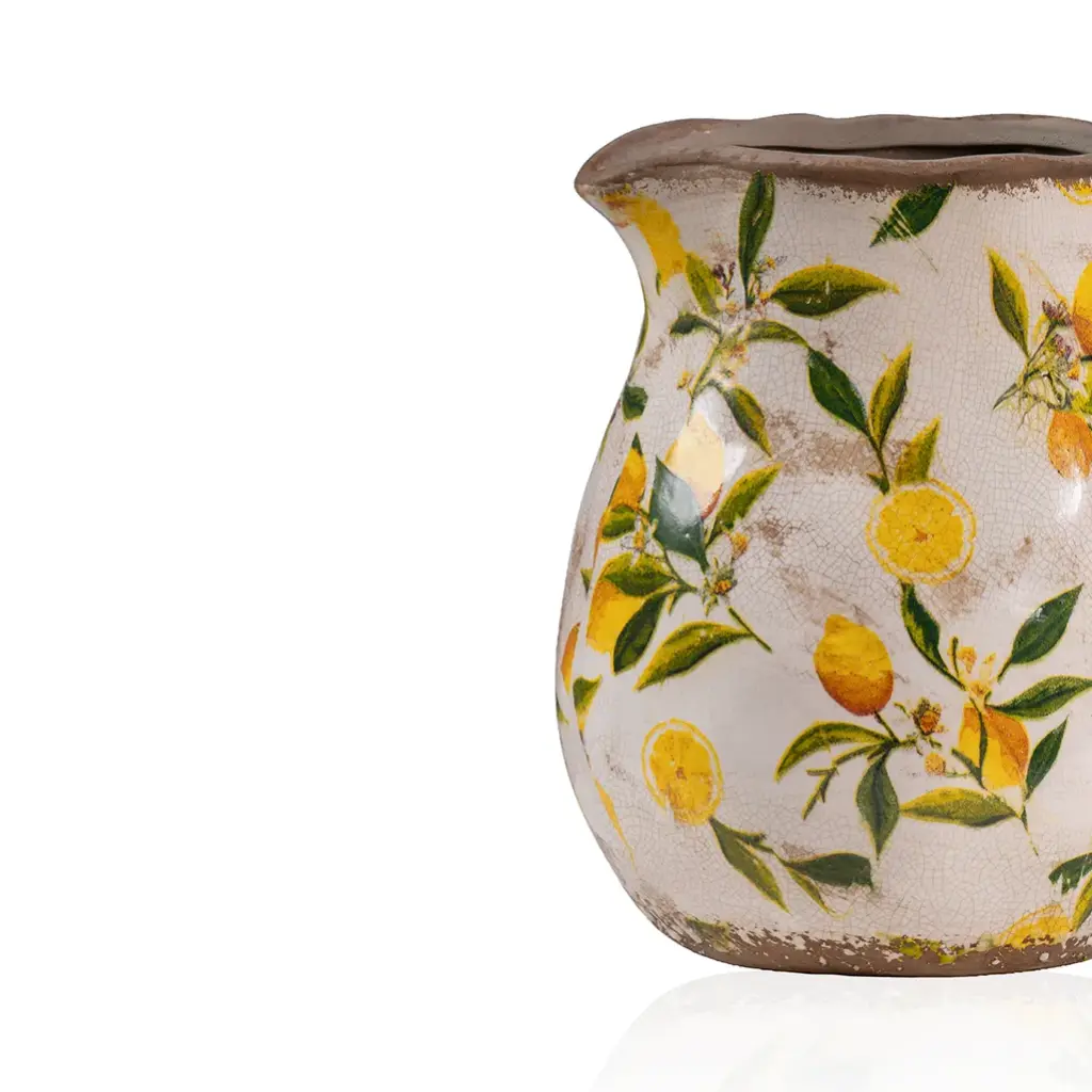 Lemon Pattern Pitcher Vase-CU1