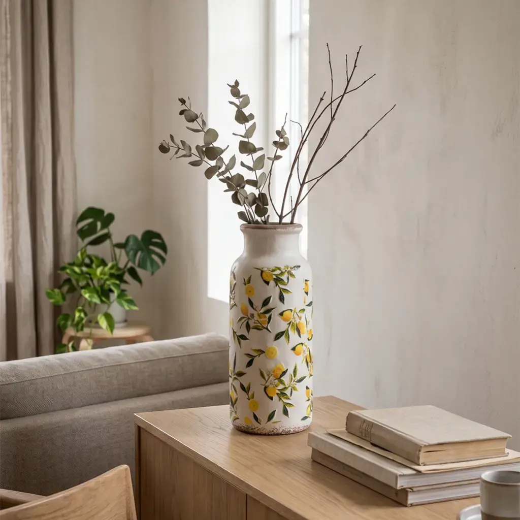 Lemon Pattern Vase-ENV