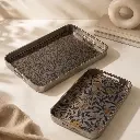 Rectangle Decorative Tray L:(13x20x2)"_S:(10.5x16.5x2)"_32.5 X 50.7 X 4.5 cm