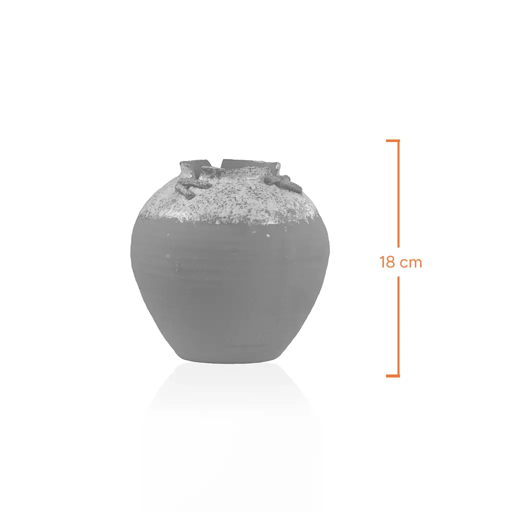 Hand-Pulled Ceramic Accent Vase_18 X 18 X 18cm_C0086