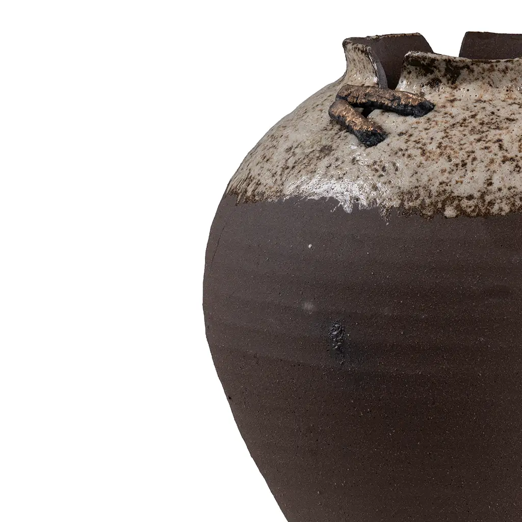 Hand-Pulled Ceramic Accent Vase_18 X 18 X 18cm_C0086