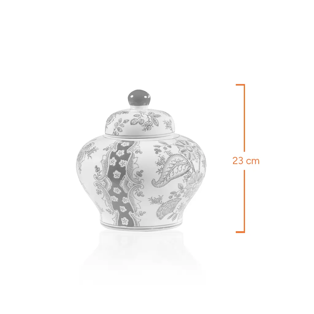 Lidded Jar_23 X 23 X 23cm_Porcelain Blue & White_61194