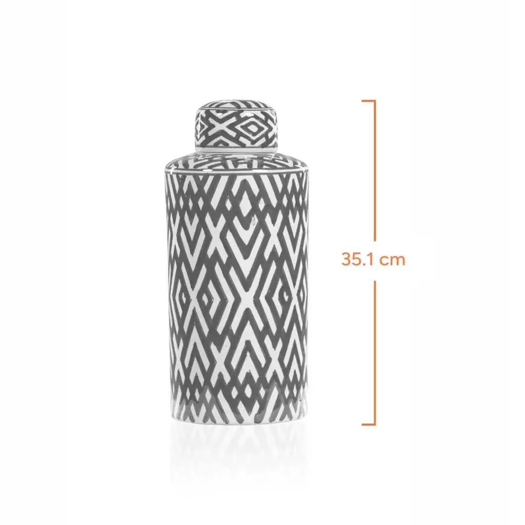 Carlyle Lidded Jar 15.5 X 15.5 X 35 cm