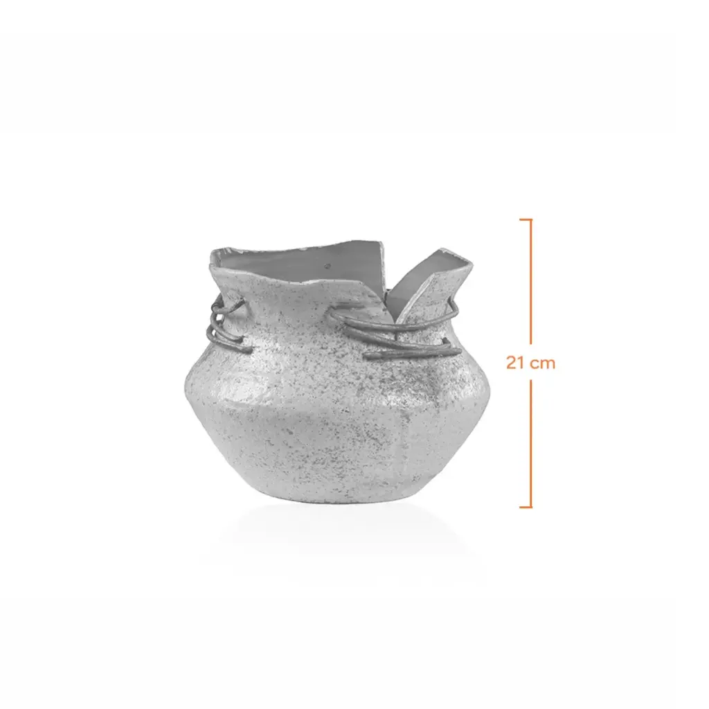 Ceramic Accent Vase 28 X 28 X 21 cm