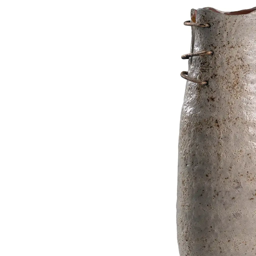 Ceramic Accent Vase 17 X 17 X 47cm