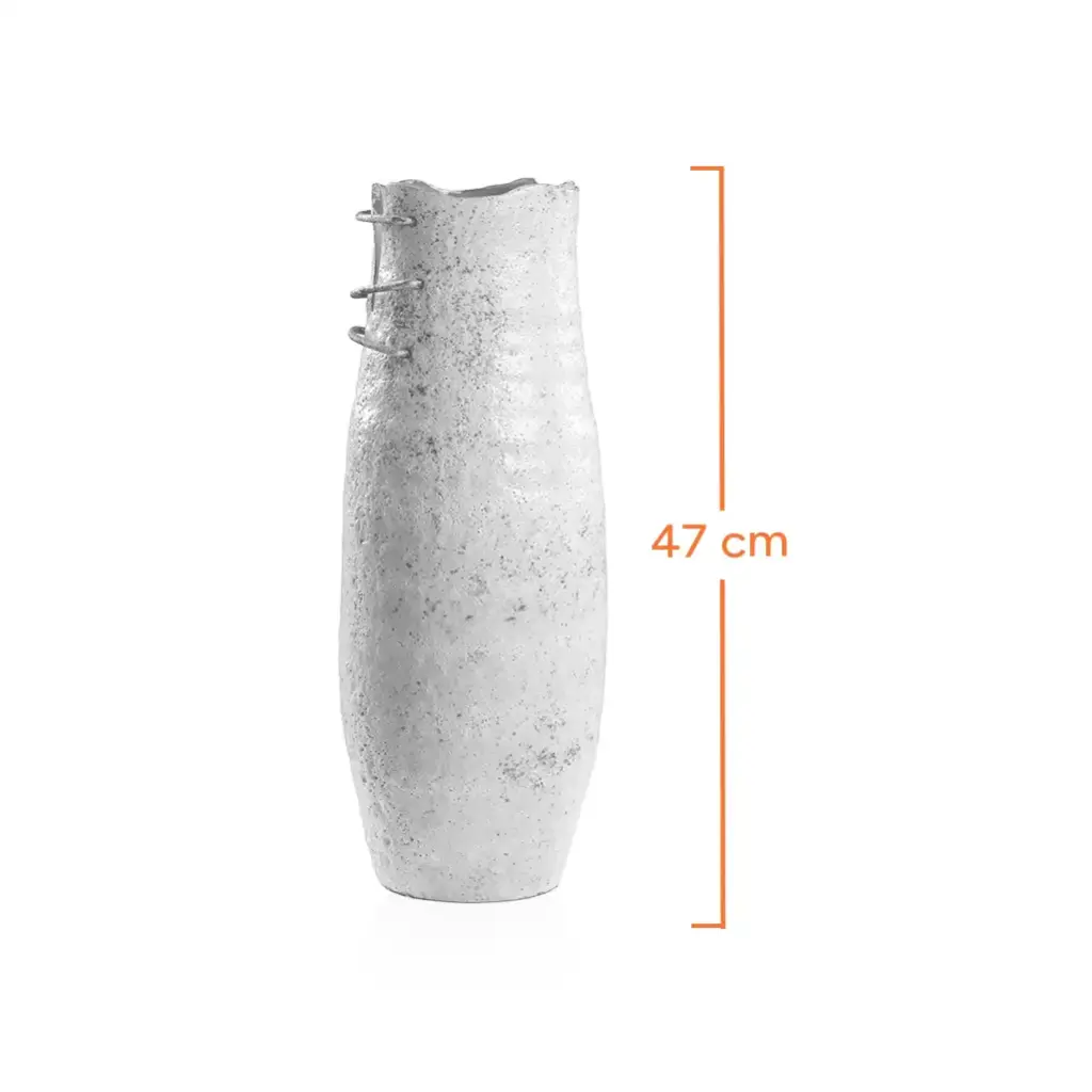 Ceramic Accent Vase 17 X 17 X 47cm