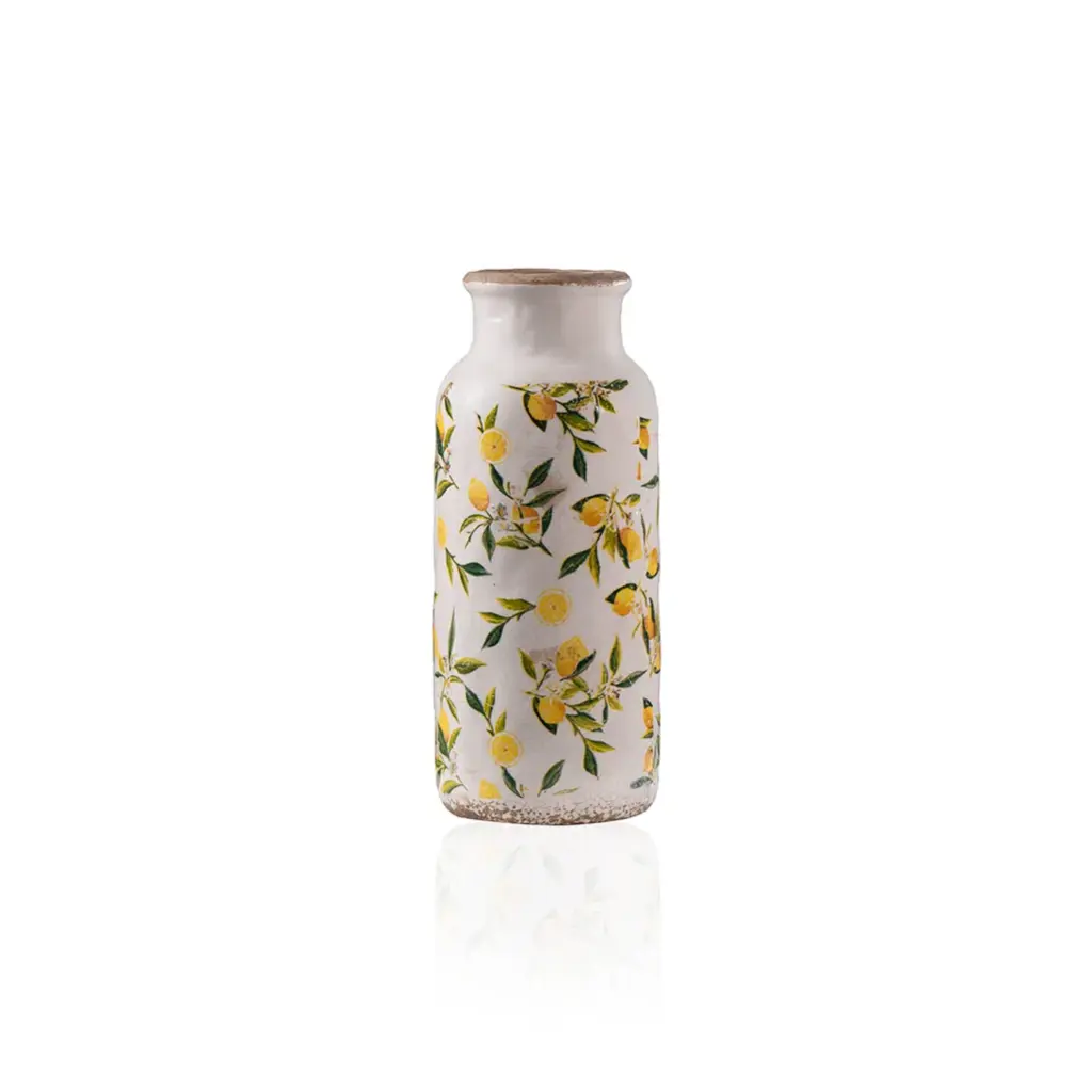 Lemon Pattern Vase 14.5 X 14.5 X 30 cm
