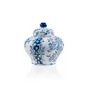 Blue & White Lidded Jar 23 X 23 X 23 cm